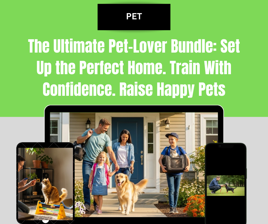 The Ultimate Pet-Lover Bundle: Set Up the Perfect Home. Train With Confidence. Raise Happy Pets